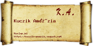 Kuczik Amázia névjegykártya